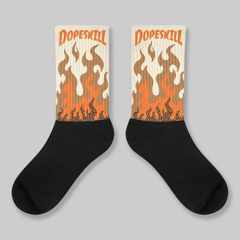 Samba Leopard Pack Preloved Red DopeSkill Sublimated Sock FIRE Graphic sold by DopeSkill