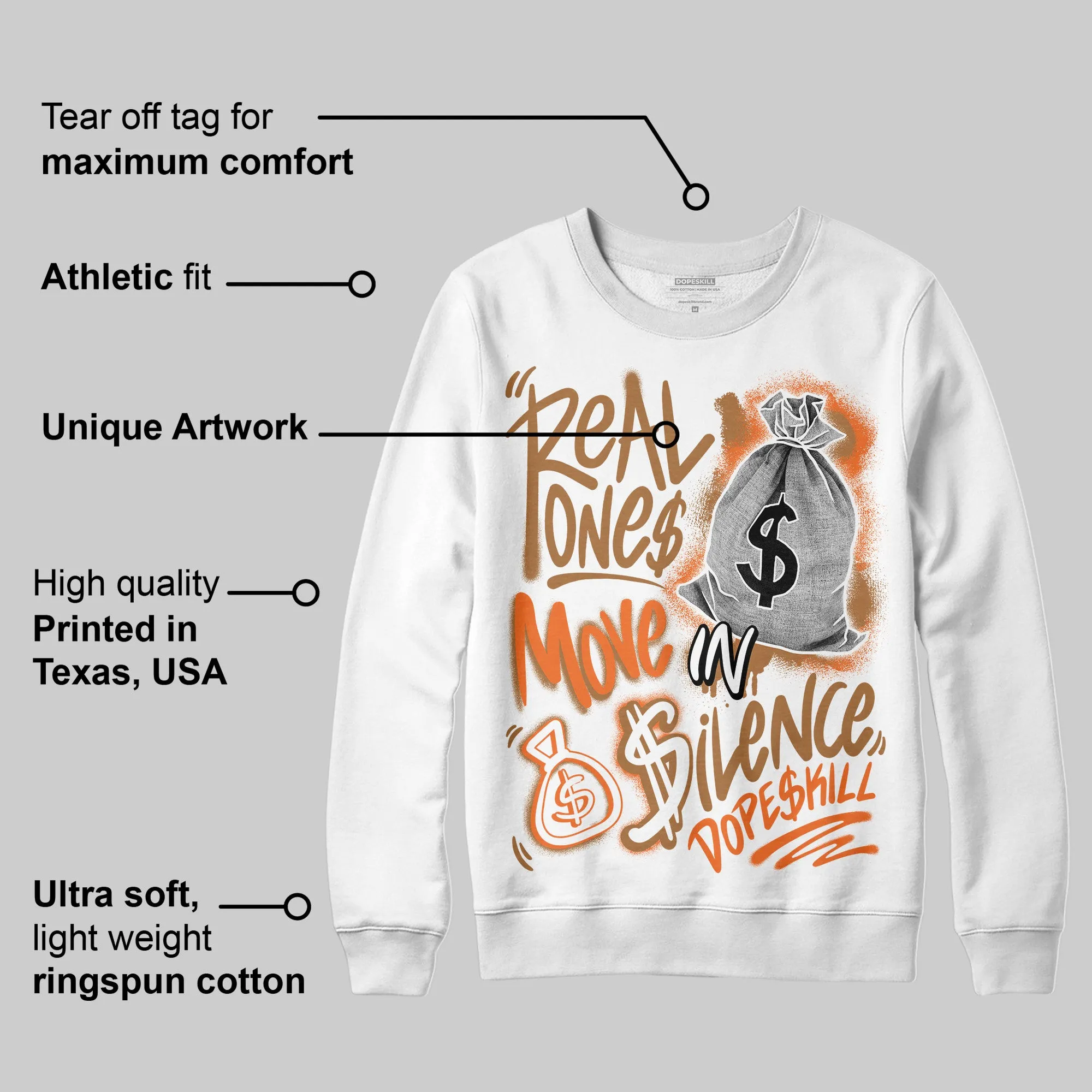 Samba Leopard Pack Preloved Red DopeSkill Sweatshirt Real Ones Move In Silence Graphic sold by DopeSkill product image thumbnail 3