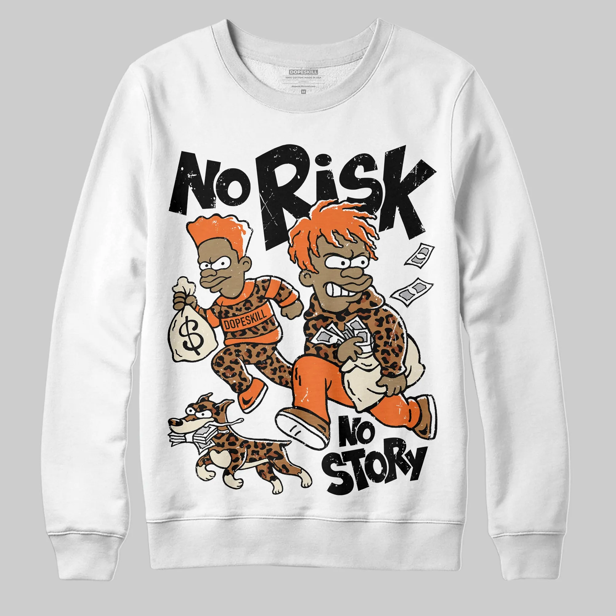 Samba Leopard Pack Preloved Red DopeSkill Sweatshirt No Risk No Story Graphic sold by DopeSkill