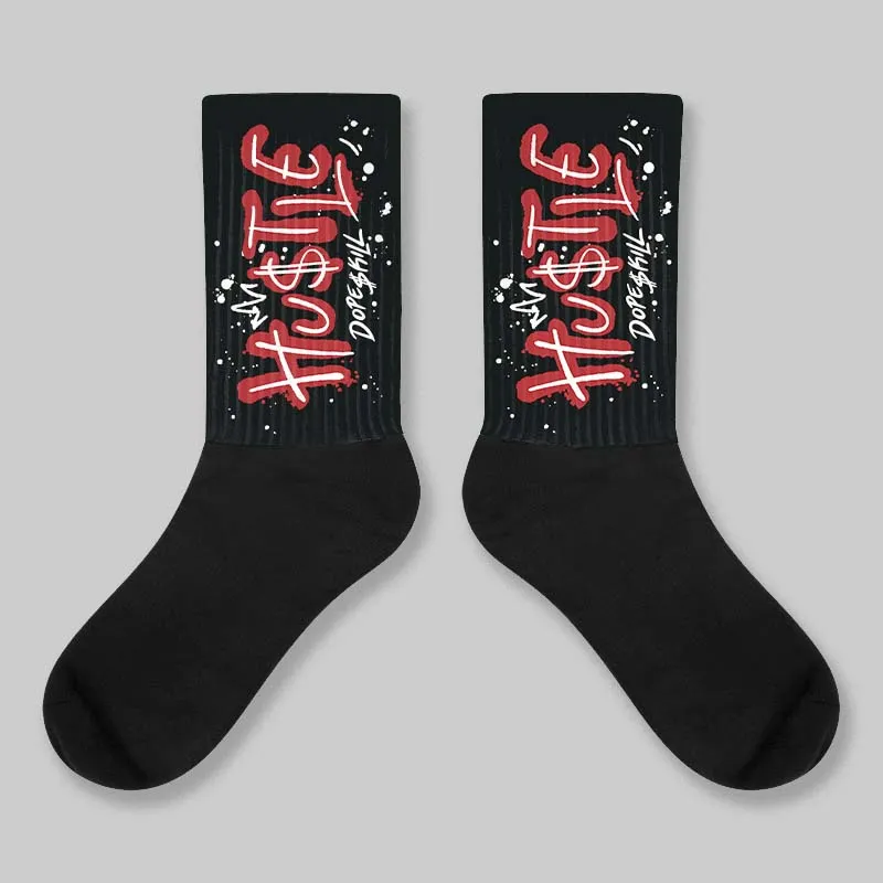 Black Toe Reimagined 1s DopeSkill Sublimated Sock Hustle Graphic sold by DopeSkill