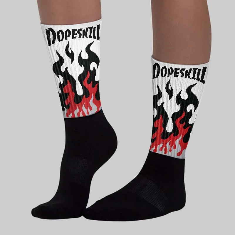 Black Metallic Reimagined 5s DopeSkill Sublimated Sock FIRE Graphic sold by DopeSkill product image thumbnail 3