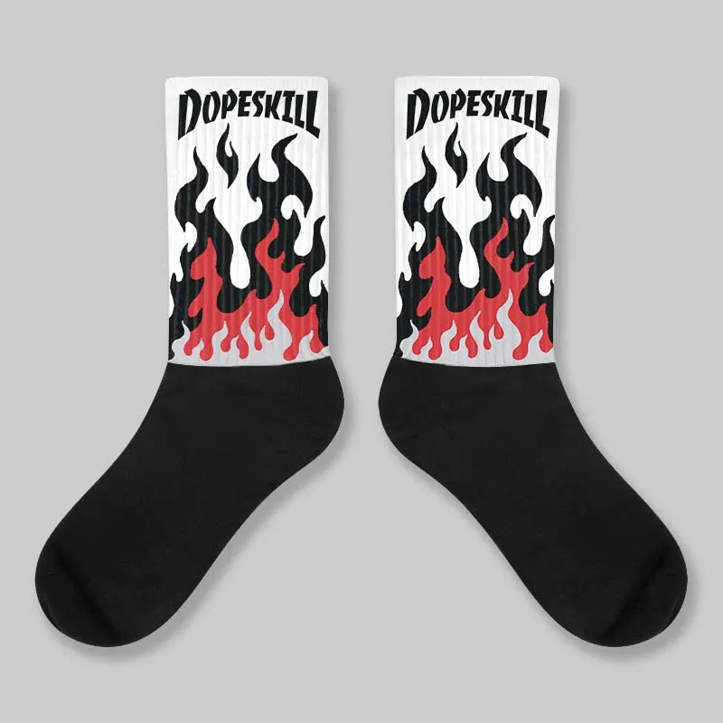 Black Metallic Reimagined 5s DopeSkill Sublimated Sock FIRE Graphic sold by DopeSkill