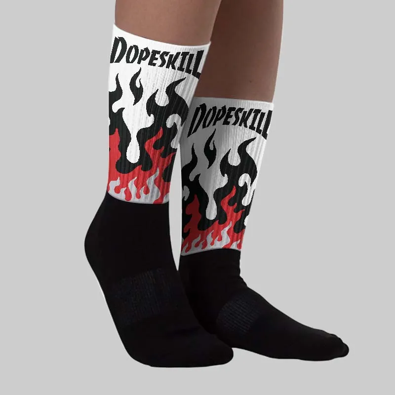 Black Metallic Reimagined 5s DopeSkill Sublimated Sock FIRE Graphic sold by DopeSkill product image thumbnail 2