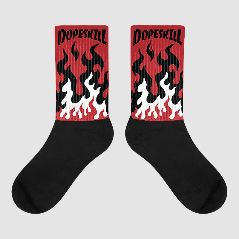Flu Game 12s DopeSkill Sublimated Sock FIRE Graphic sold by DopeSkill