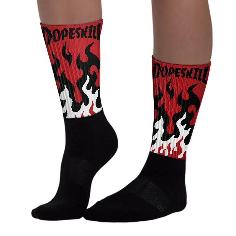 Flu Game 12s DopeSkill Sublimated Sock FIRE Graphic sold by DopeSkill product image thumbnail 2