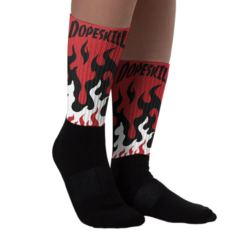 Flu Game 12s DopeSkill Sublimated Sock FIRE Graphic sold by DopeSkill product image thumbnail 3