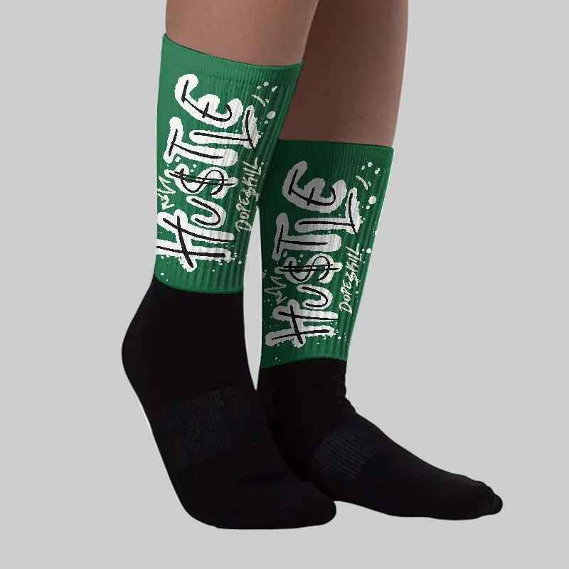 Pine Green 13s DopeSkill Sublimated Sock Hustle Graphic sold by DopeSkill product image thumbnail 2