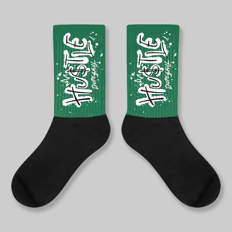 Pine Green 13s DopeSkill Sublimated Sock Hustle Graphic sold by DopeSkill