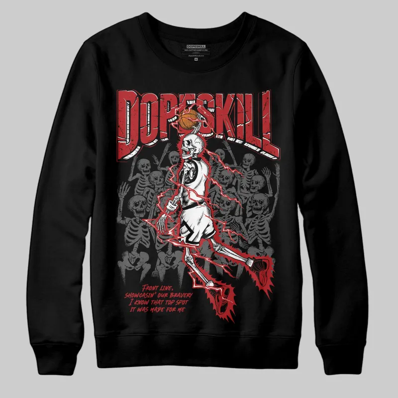 Flu Game 12s DopeSkill Sweatshirt Thunder Dunk Graphic sold by DopeSkill