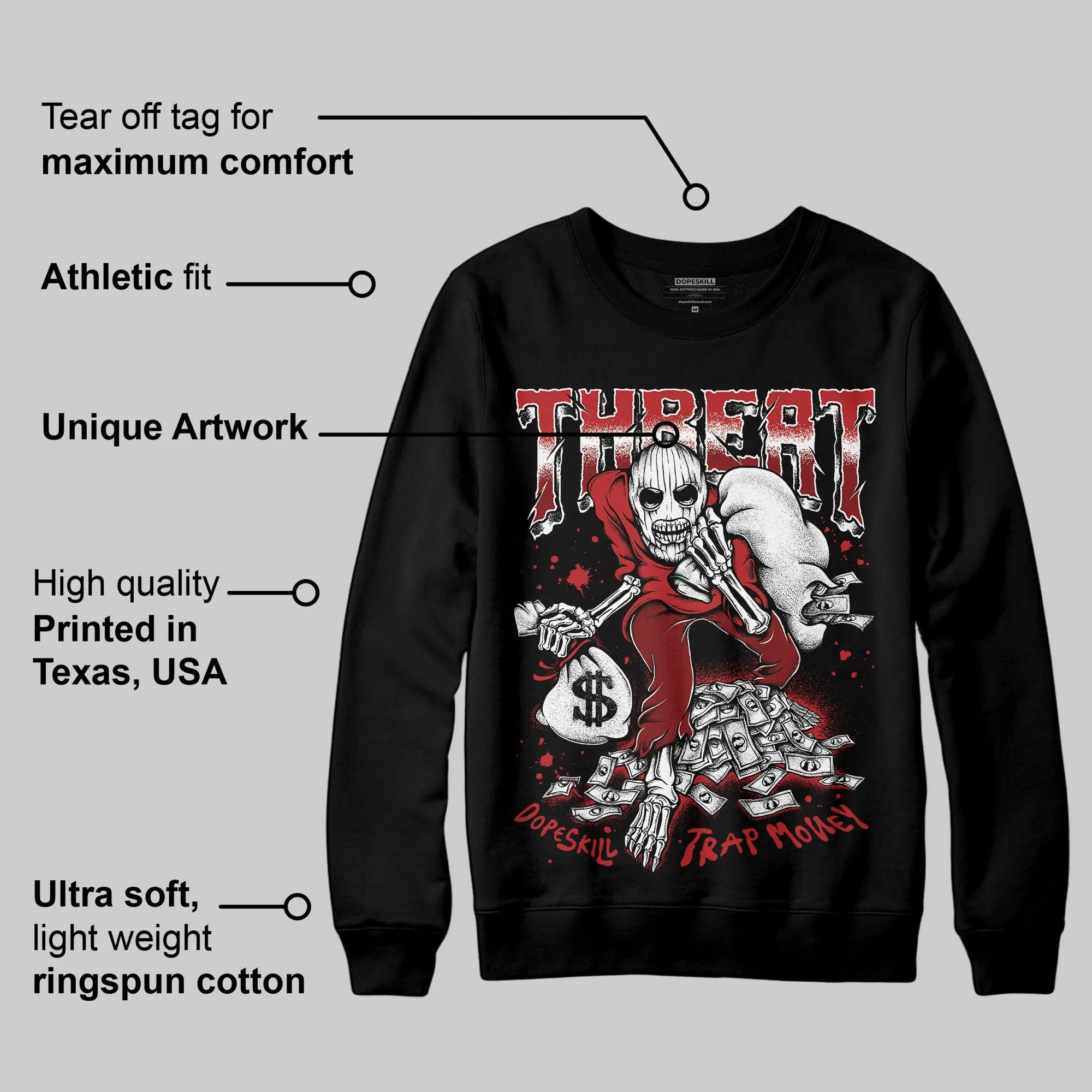 Flu Game 12s DopeSkill Sweatshirt Threat Graphic sold by DopeSkill product image thumbnail 3