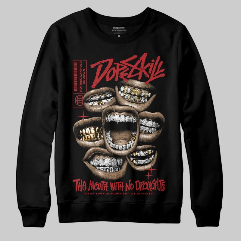 Flu Game 12s DopeSkill Sweatshirt The Mouth With No Droughts Graphic sold by DopeSkill