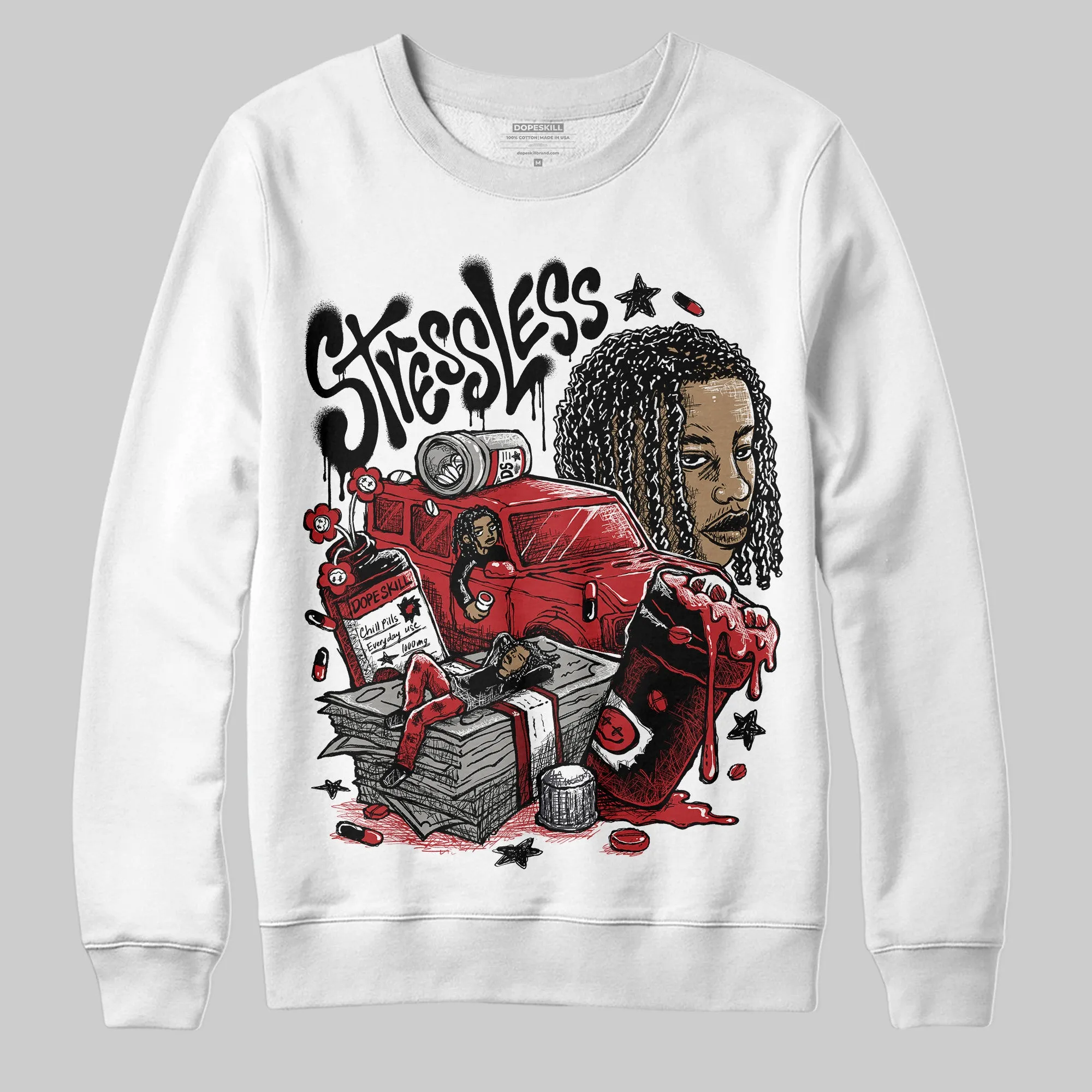 Flu Game 12s DopeSkill Sweatshirt Stressless Graphic sold by DopeSkill product image thumbnail 2
