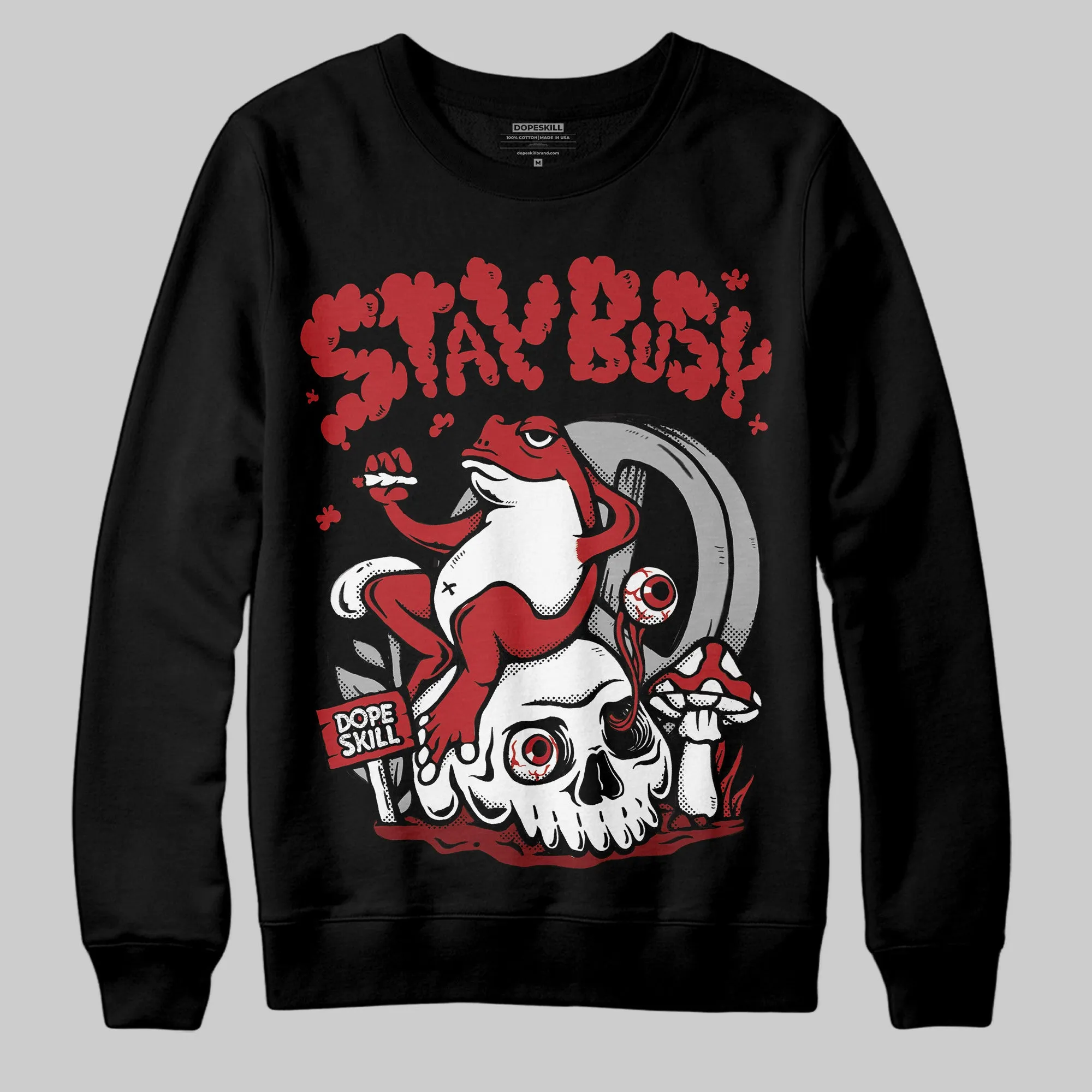 Flu Game 12s DopeSkill Sweatshirt Stay Busy Graphic sold by DopeSkill