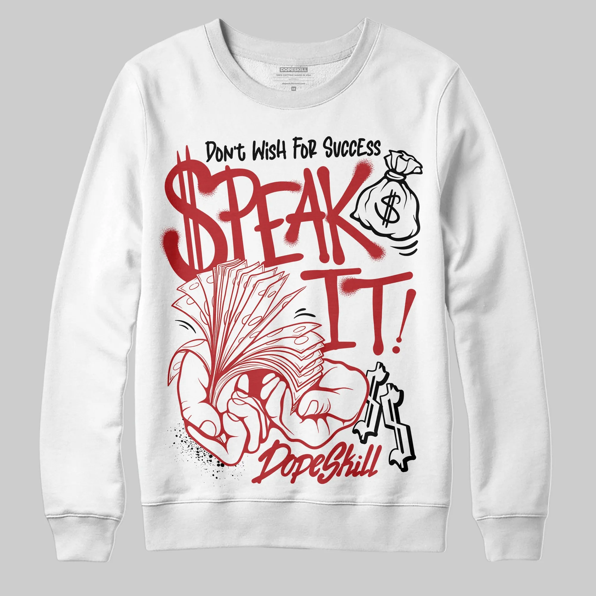 Flu Game 12s DopeSkill Sweatshirt Speak It Graphic sold by DopeSkill product image thumbnail 2