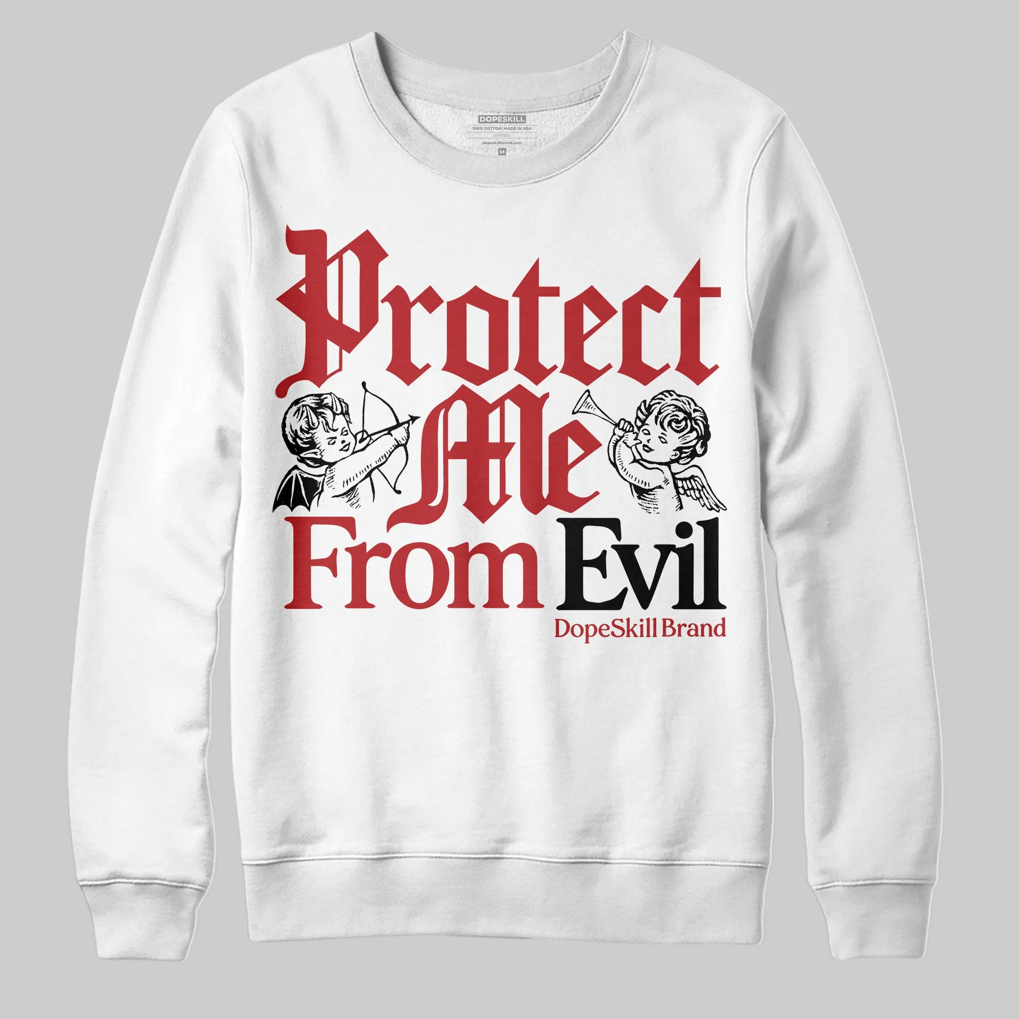 Flu Game 12s DopeSkill Sweatshirt Protect Me From Evil Graphic sold by DopeSkill product image thumbnail 2