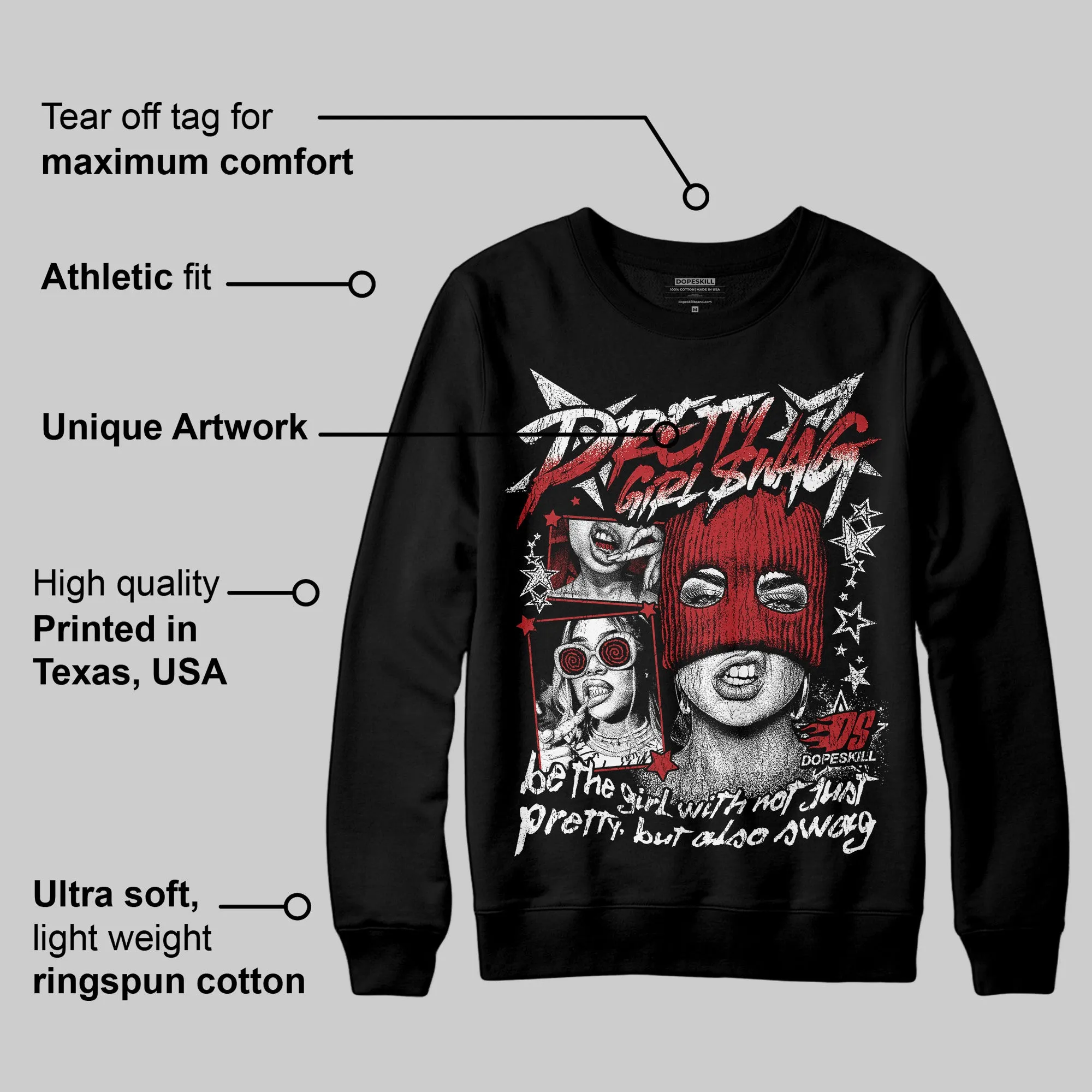 Flu Game 12s DopeSkill Sweatshirt Pretty Girl Swag Graphic sold by DopeSkill product image thumbnail 3