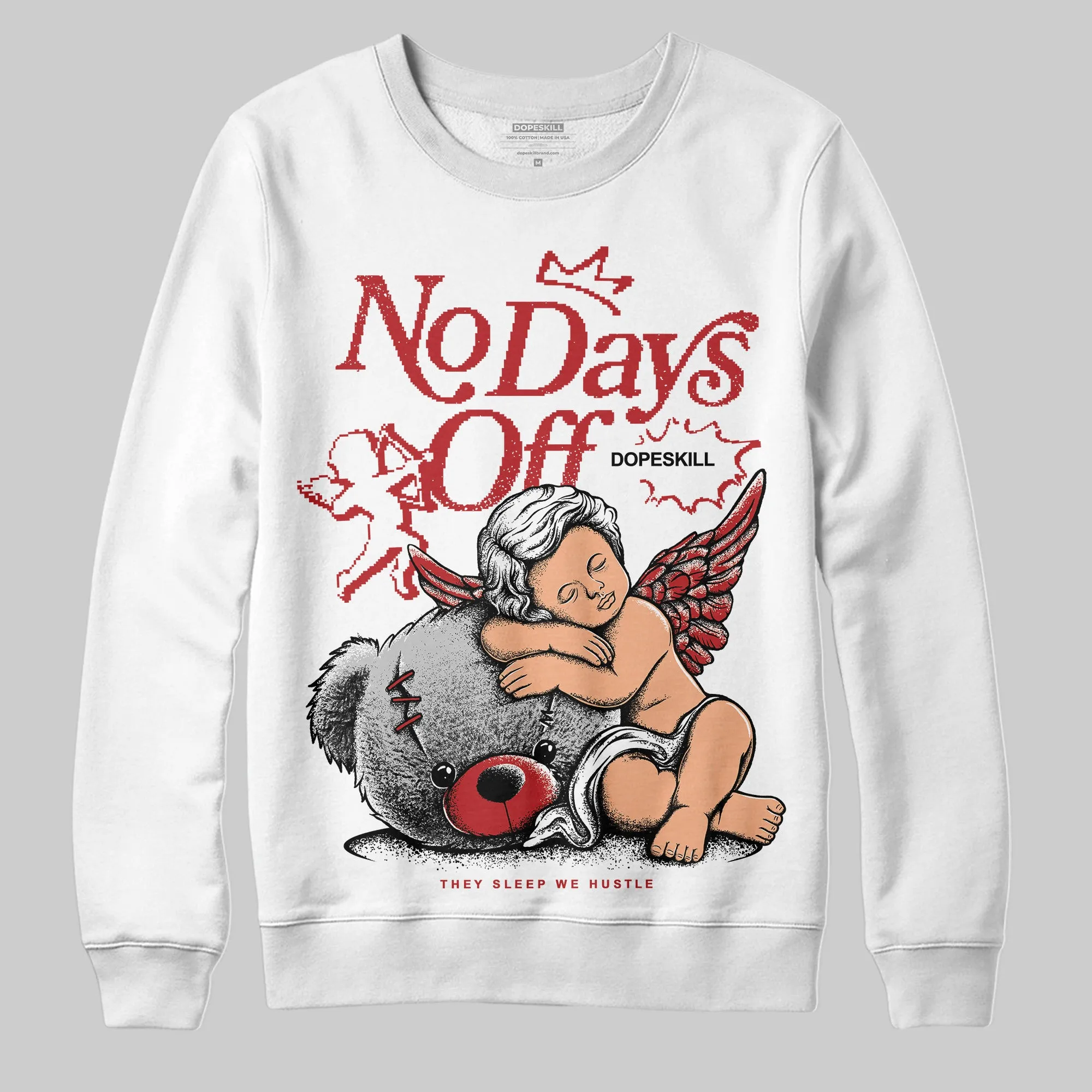 Flu Game 12s DopeSkill Sweatshirt New No Days Off Graphic sold by DopeSkill product image thumbnail 2