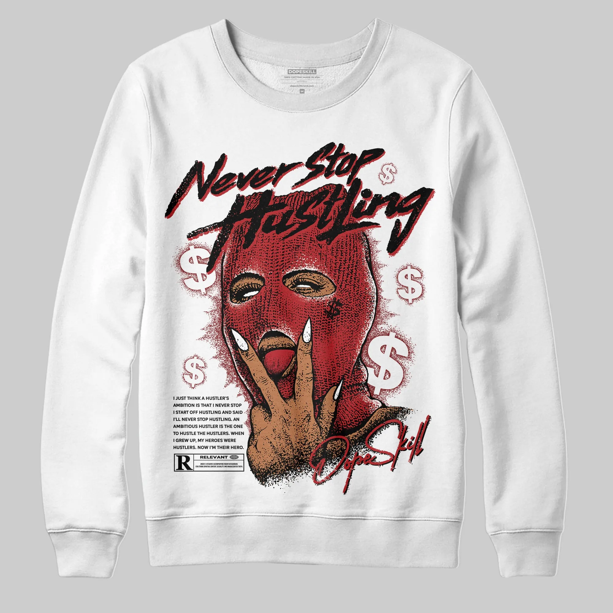 Flu Game 12s DopeSkill Sweatshirt Never Stop Hustling Graphic sold by DopeSkill product image thumbnail 2