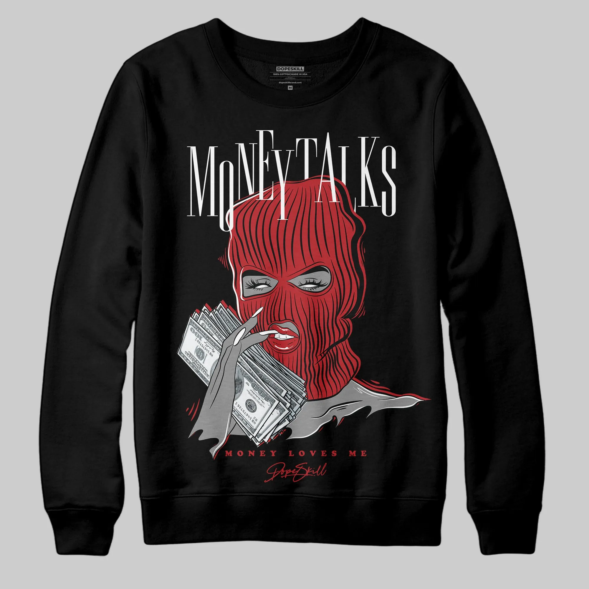 Flu Game 12s DopeSkill Sweatshirt Money Talks Graphic sold by DopeSkill