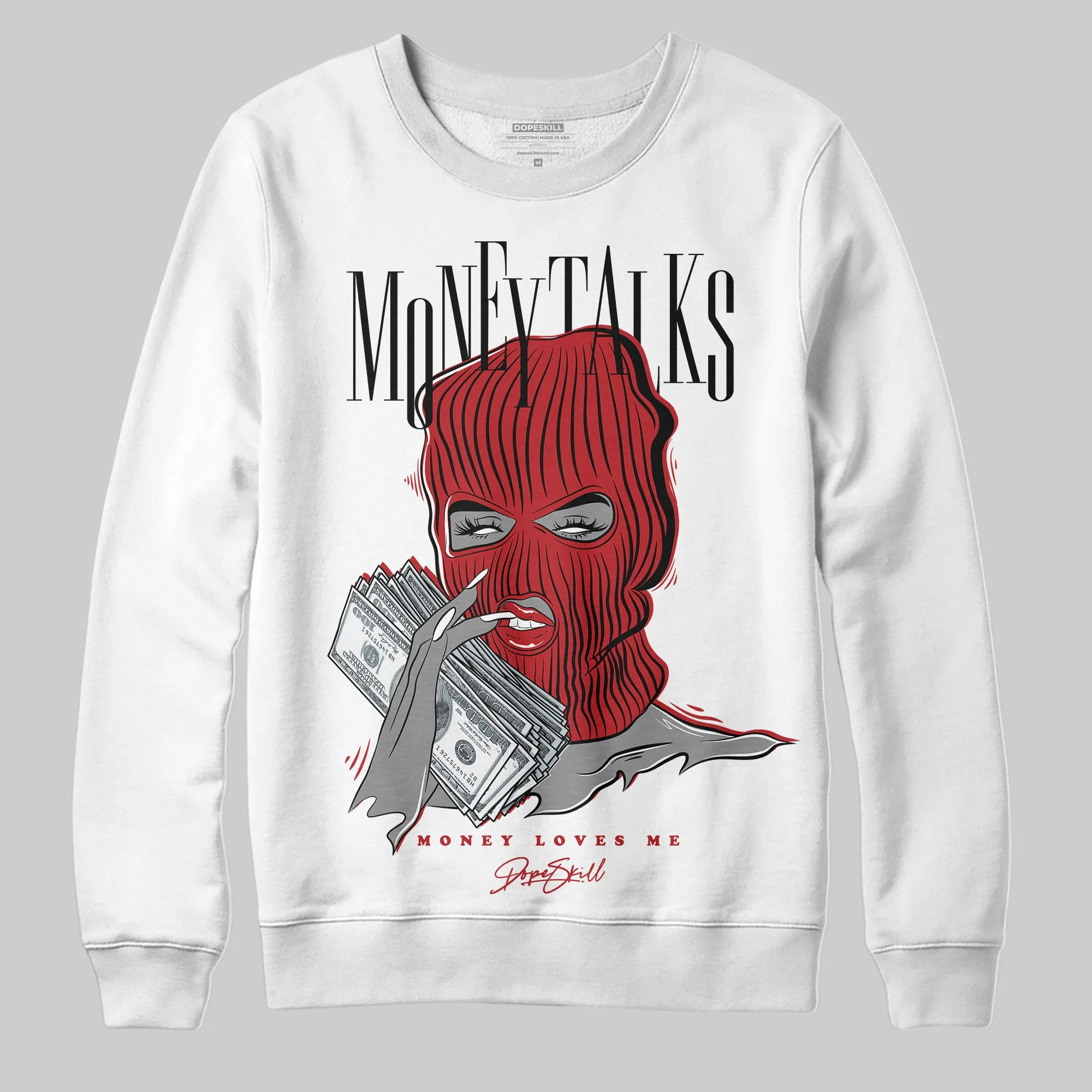 Flu Game 12s DopeSkill Sweatshirt Money Talks Graphic sold by DopeSkill product image thumbnail 2