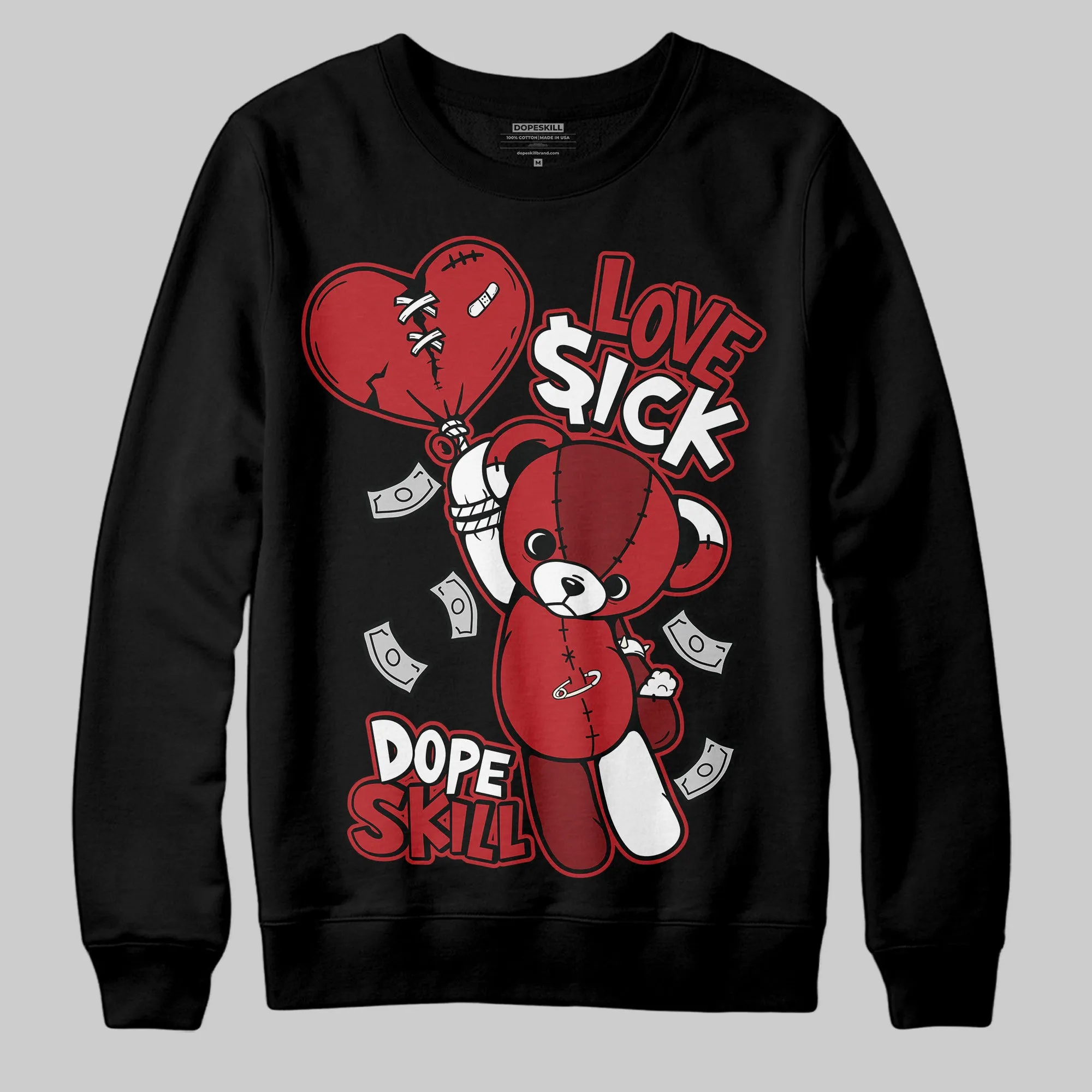 Flu Game 12s DopeSkill Sweatshirt Love Sick Graphic sold by DopeSkill