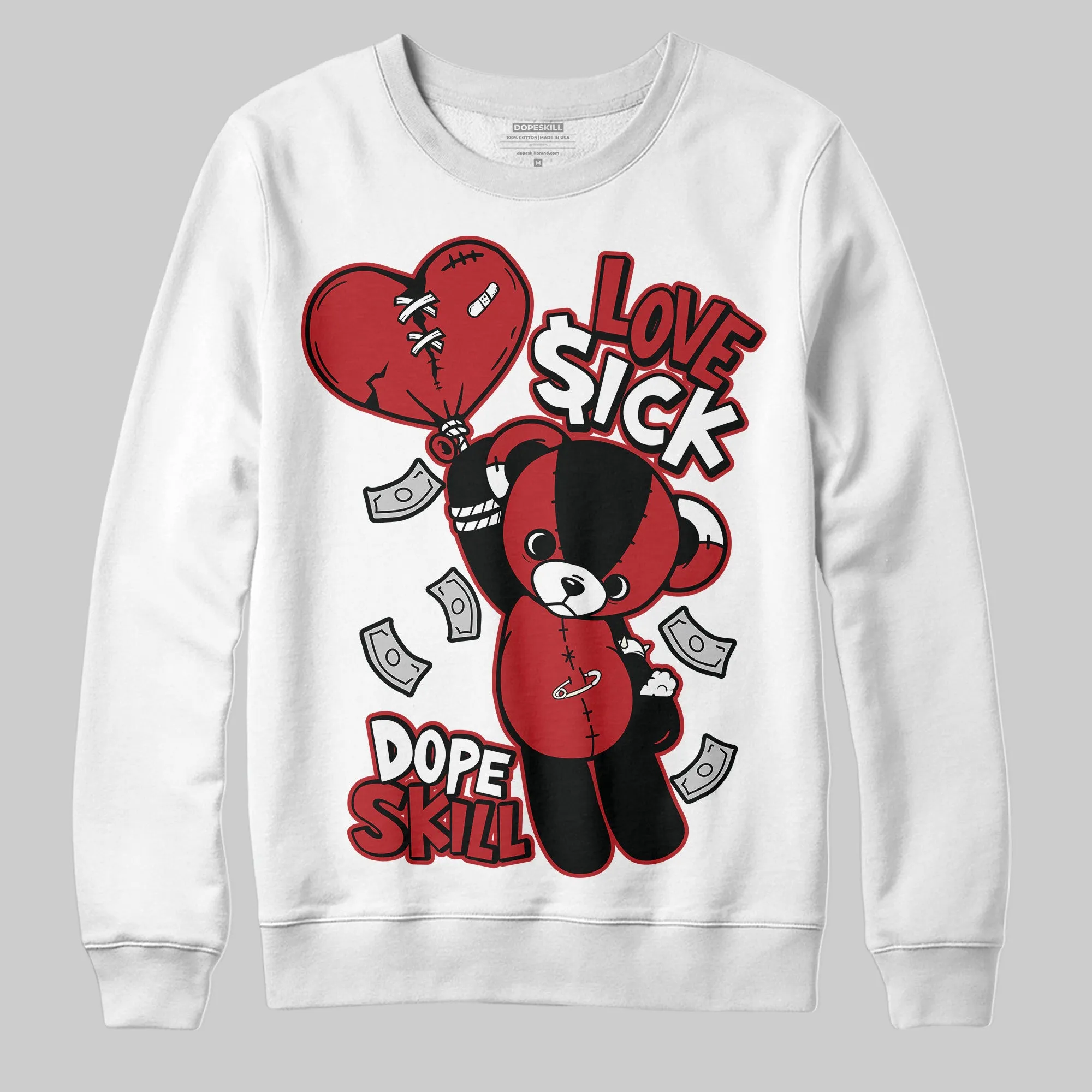 Flu Game 12s DopeSkill Sweatshirt Love Sick Graphic sold by DopeSkill product image thumbnail 2