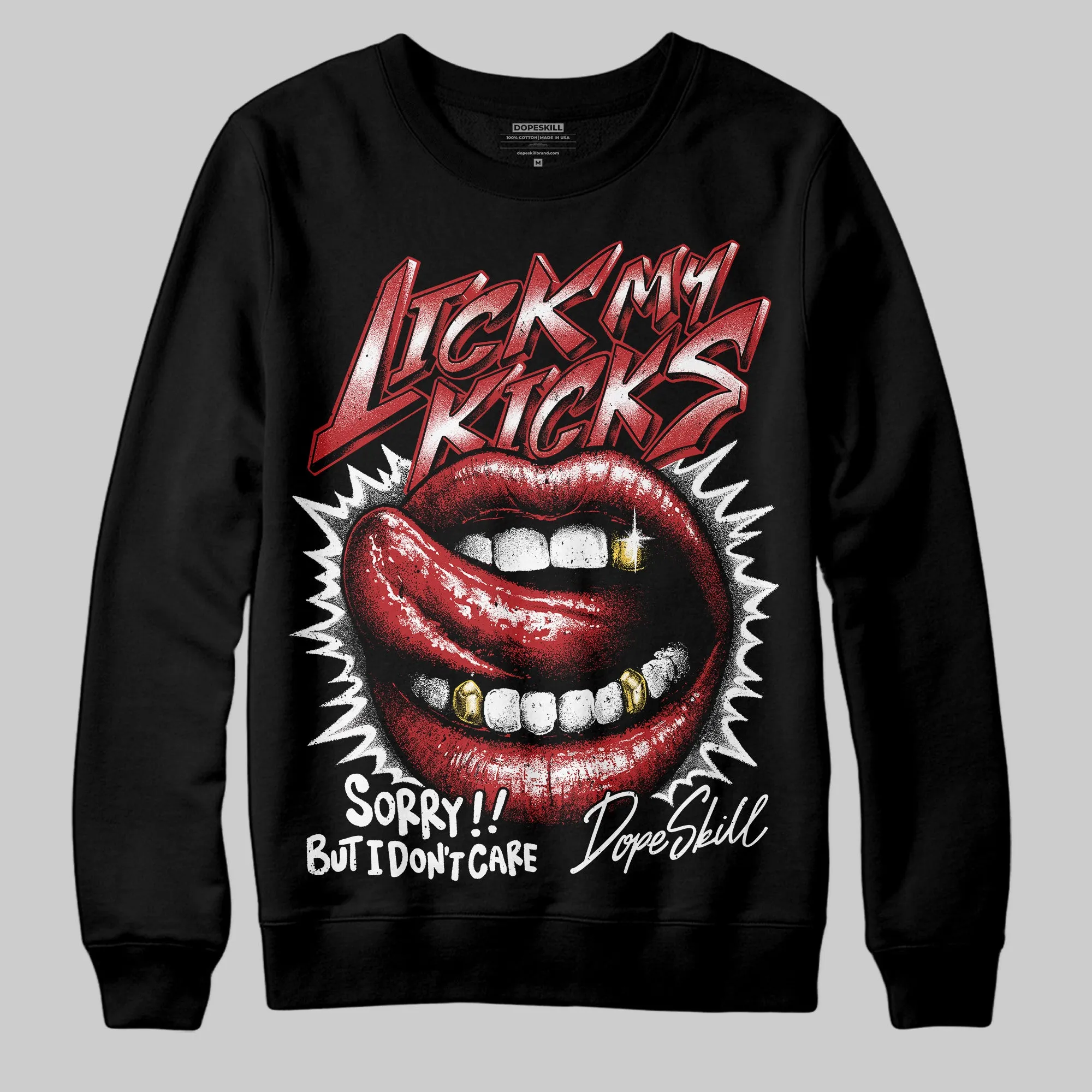Flu Game 12s DopeSkill Sweatshirt Lick My Kicks Graphic sold by DopeSkill