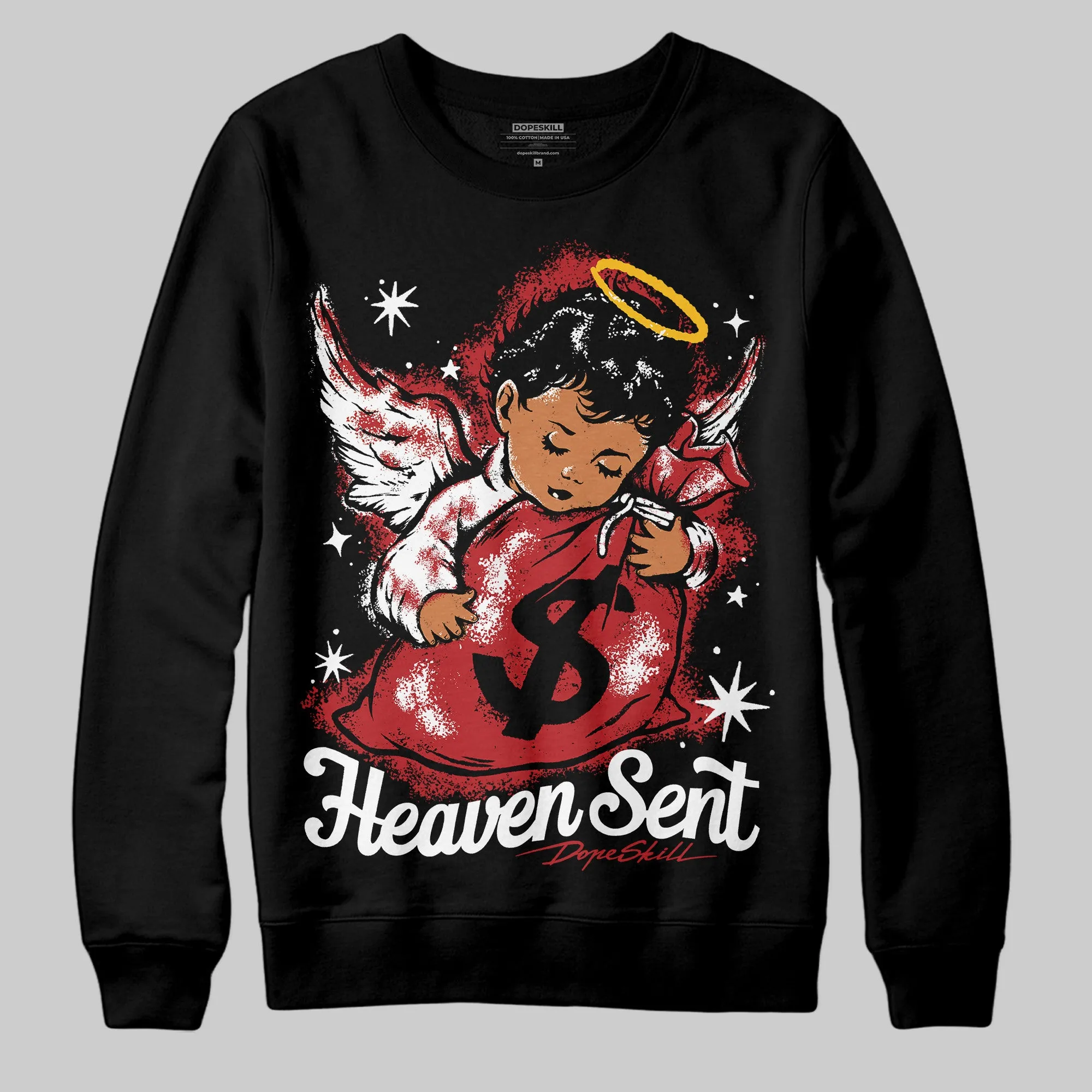 Flu Game 12s DopeSkill Sweatshirt Heaven Sent Graphic sold by DopeSkill