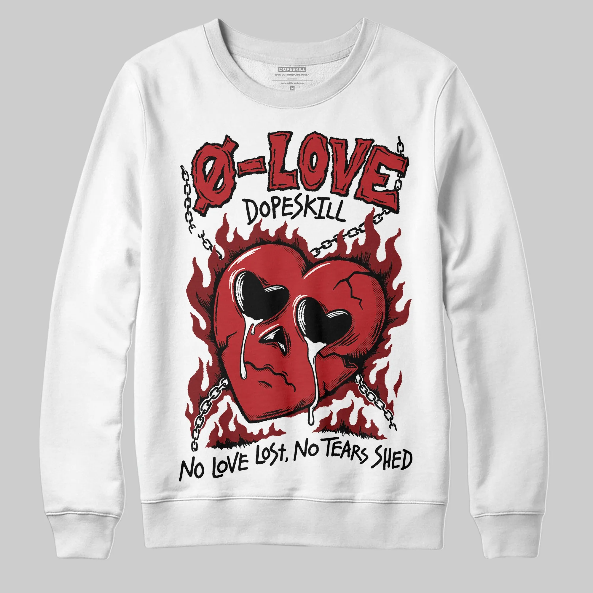 Flu Game 12s DopeSkill Sweatshirt Crying Heart Graphic sold by DopeSkill product image thumbnail 2