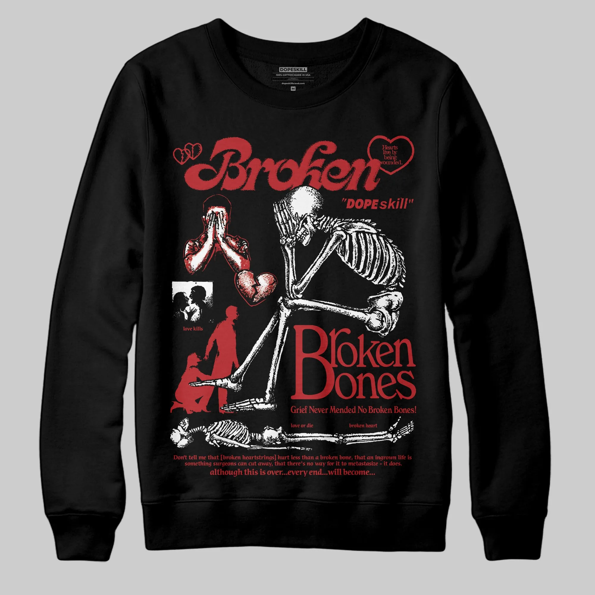 Flu Game 12s DopeSkill Sweatshirt Broken Bones Graphic sold by DopeSkill