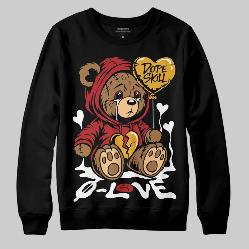 Flu Game 12s DopeSkill Sweatshirt Broken Bear Graphic sold by DopeSkill