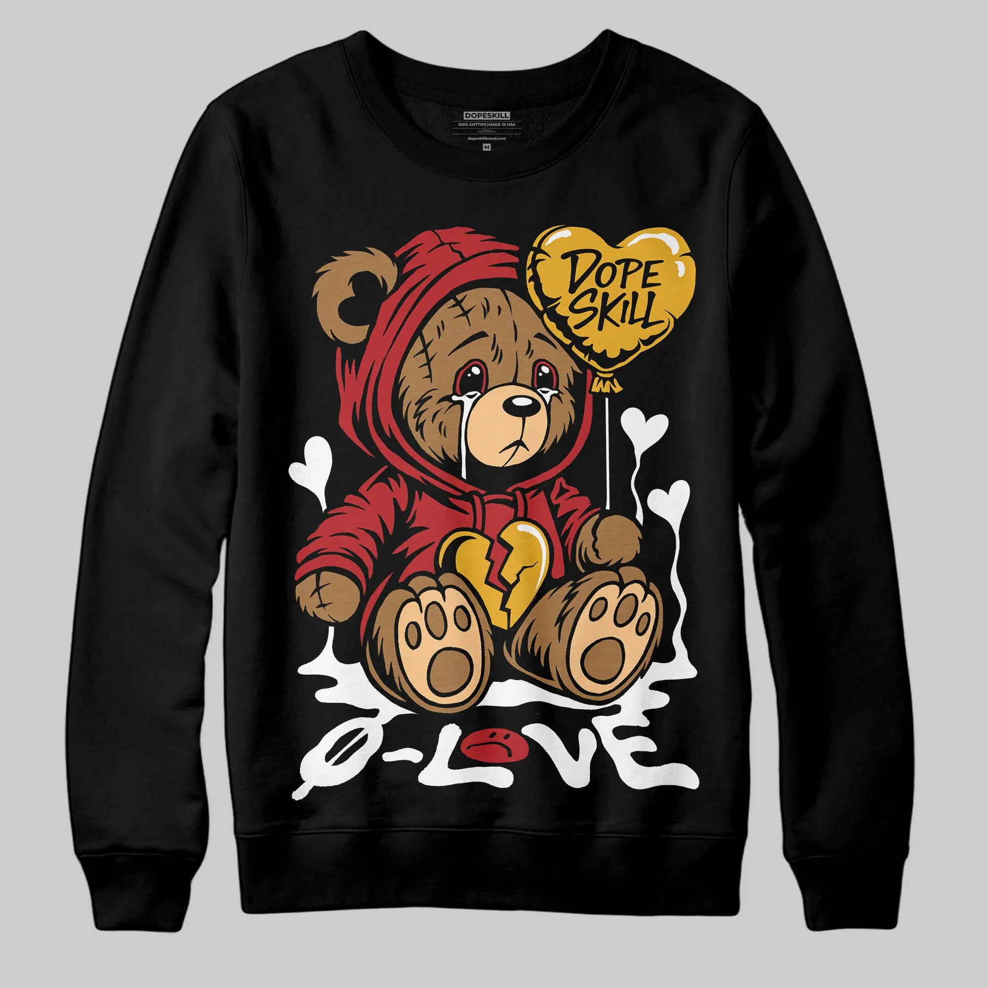 Flu Game 12s DopeSkill Sweatshirt Broken Bear Graphic sold by DopeSkill
