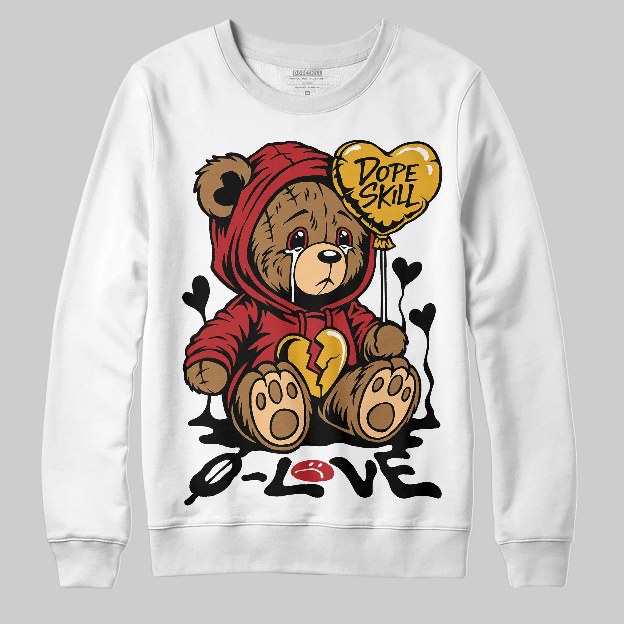 Flu Game 12s DopeSkill Sweatshirt Broken Bear Graphic sold by DopeSkill product image thumbnail 2