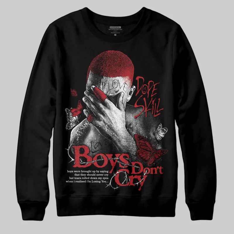Flu Game 12s DopeSkill Sweatshirt Boys Don't Cry Graphic sold by DopeSkill
