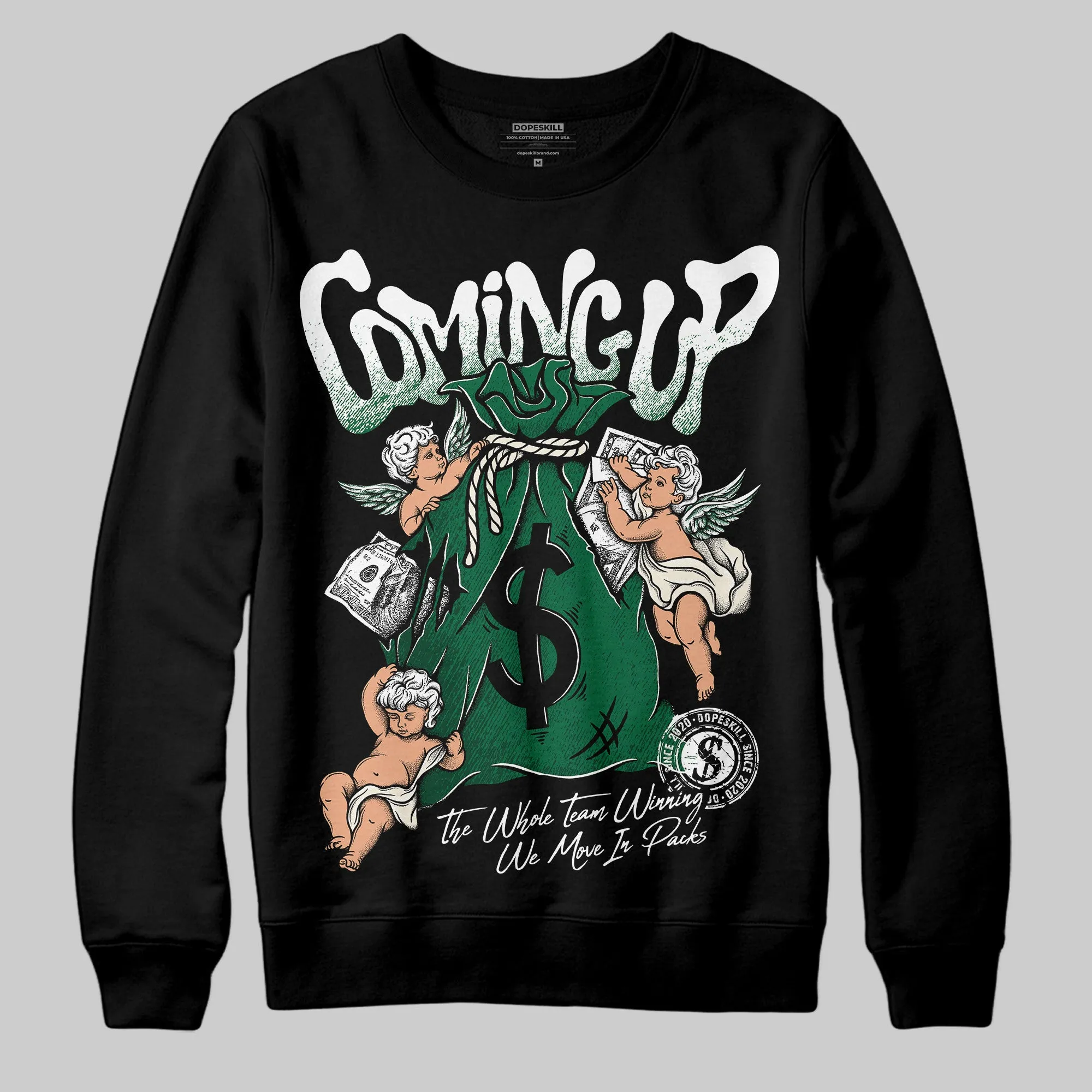 Pine Green 13s DopeSkill Sweatshirt Money Bag Coming Up Graphic sold by DopeSkill product image thumbnail 2