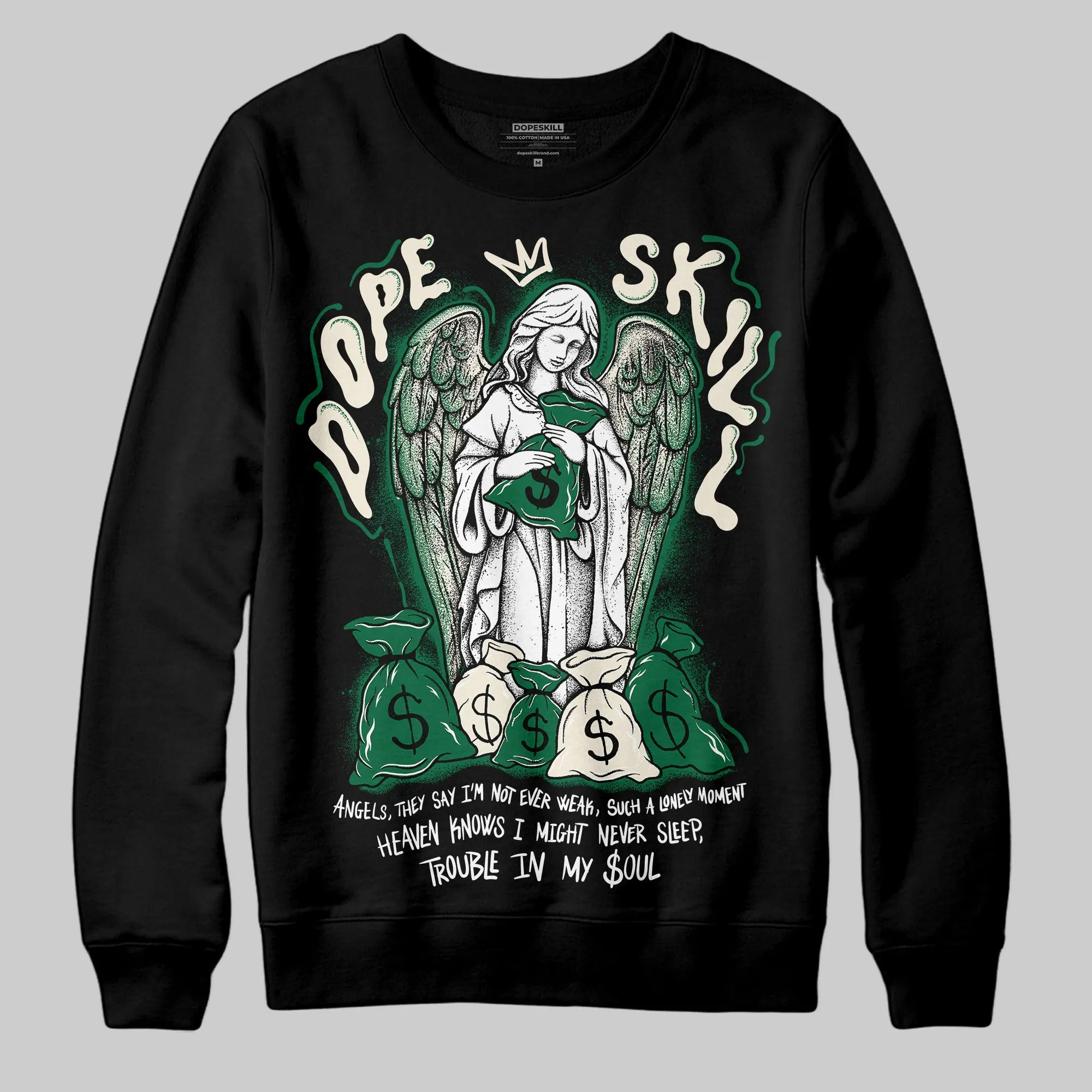 Pine Green 13s DopeSkill Sweatshirt Angels Graphic sold by DopeSkill product image thumbnail 2