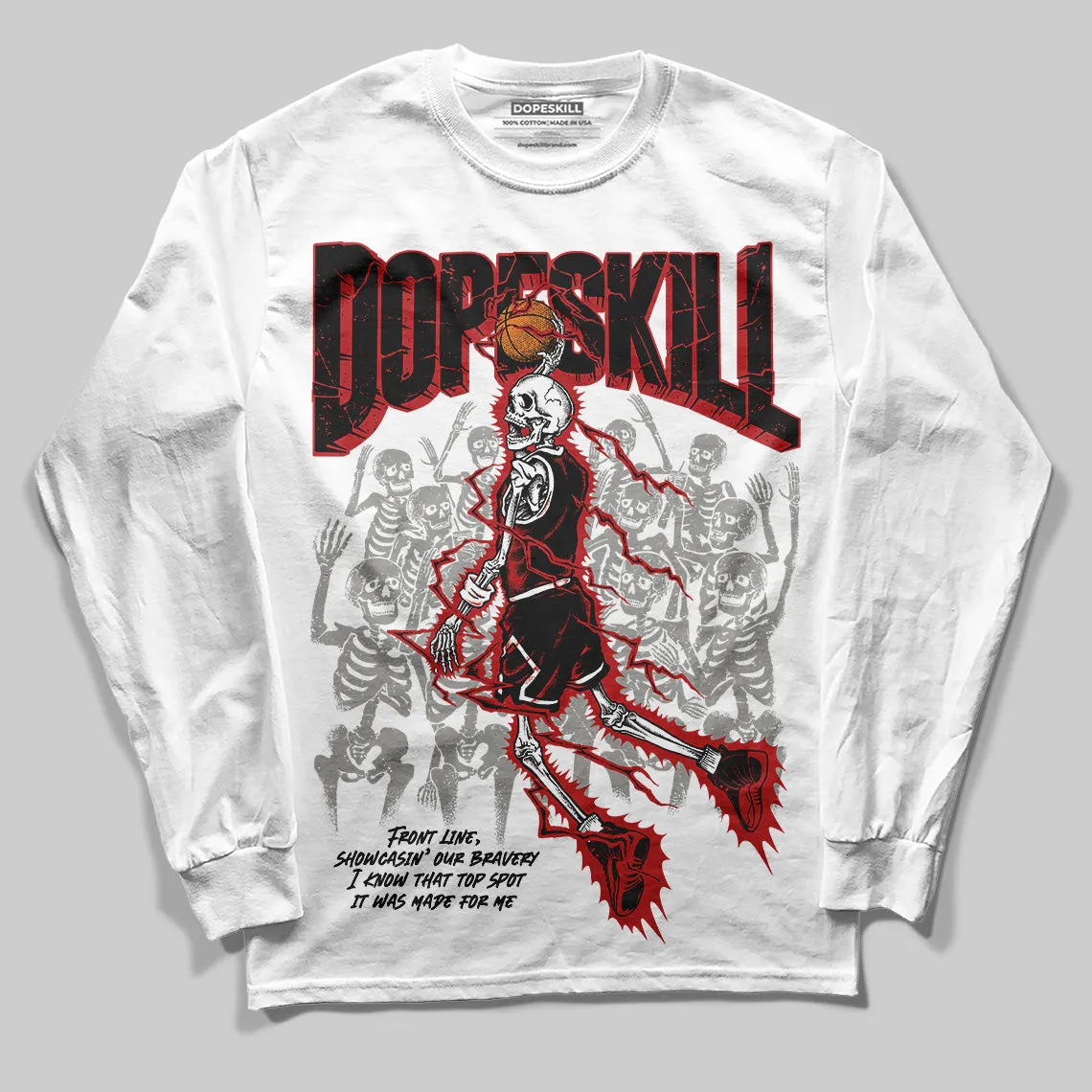 Flu Game 12s DopeSkill Long Sleeve T-Shirt Thunder Dunk Graphic sold by DopeSkill product image thumbnail 2