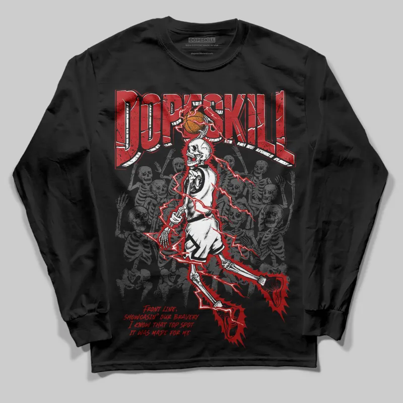 Flu Game 12s DopeSkill Long Sleeve T-Shirt Thunder Dunk Graphic sold by DopeSkill