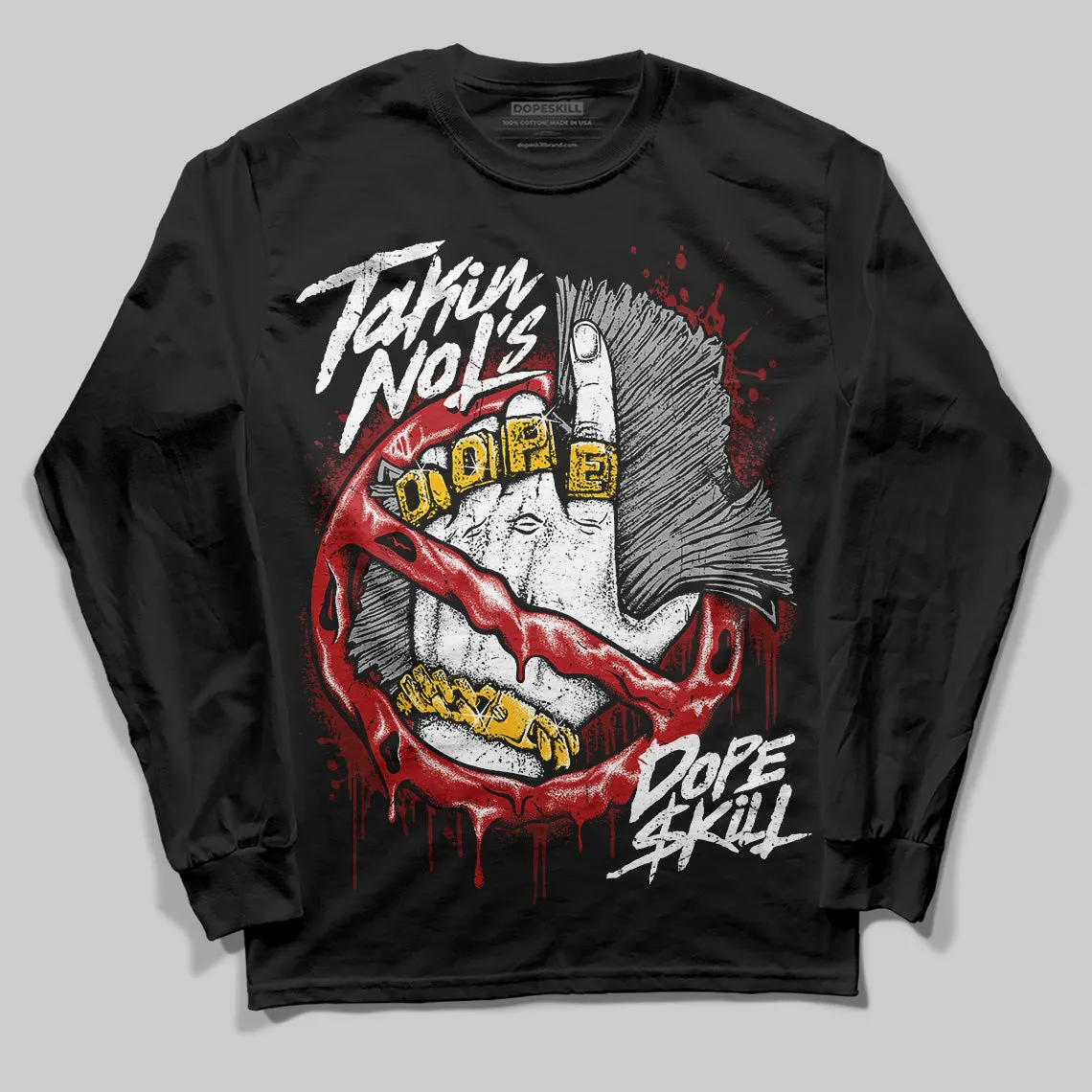 Flu Game 12s DopeSkill Long Sleeve T-Shirt Takin No L's Graphic sold by DopeSkill