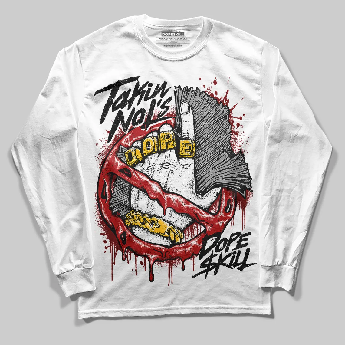 Flu Game 12s DopeSkill Long Sleeve T-Shirt Takin No L's Graphic sold by DopeSkill product image thumbnail 2