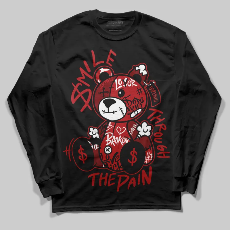 Flu Game 12s DopeSkill Long Sleeve T-Shirt Smile Through The Pain Graphic sold by DopeSkill