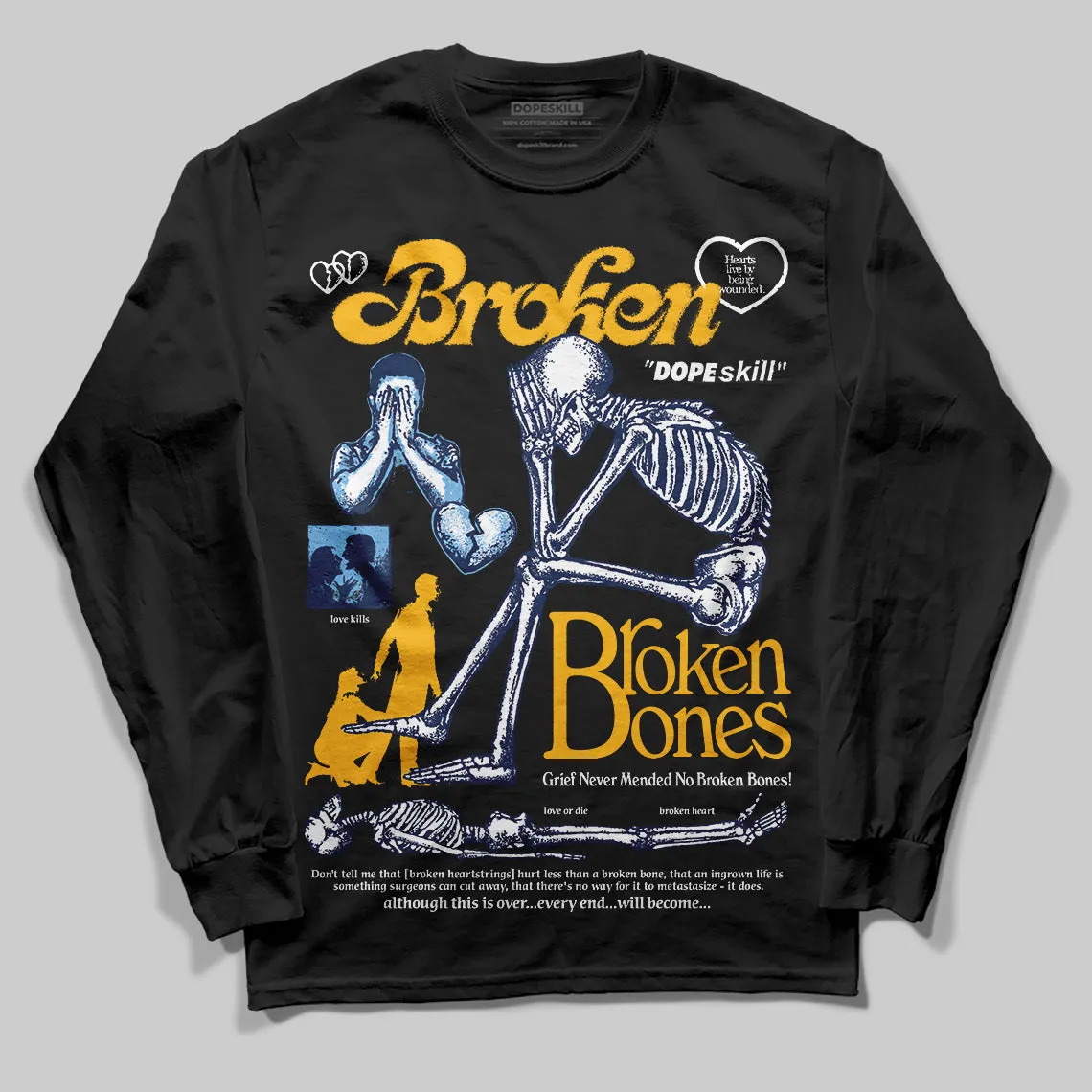 Retro Dunk From Above 4s DopeSkill Long Sleeve T-Shirt Broken Bones Graphic sold by DopeSkill product image thumbnail 2
