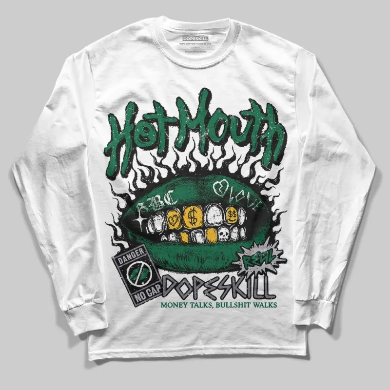 GT-2160 Shamrock Green DopeSkill Long Sleeve T-Shirt Hot Mouth Graphic sold by DopeSkill