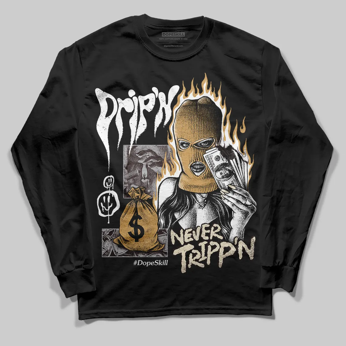 Runner 2.0 Sneakers Brown Fabric DopeSkill Long Sleeve T-Shirt Drip'n Never Tripp'n Graphic sold by DopeSkill product image thumbnail 2