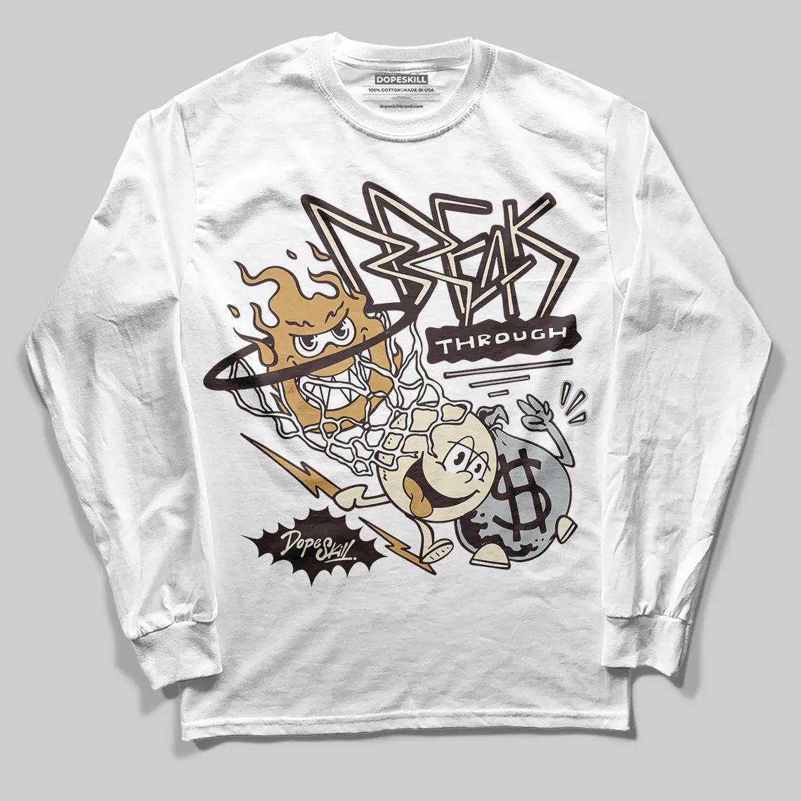 Runner 2.0 Sneakers Brown Fabric DopeSkill Long Sleeve T-Shirt Break Through Graphic sold by DopeSkill