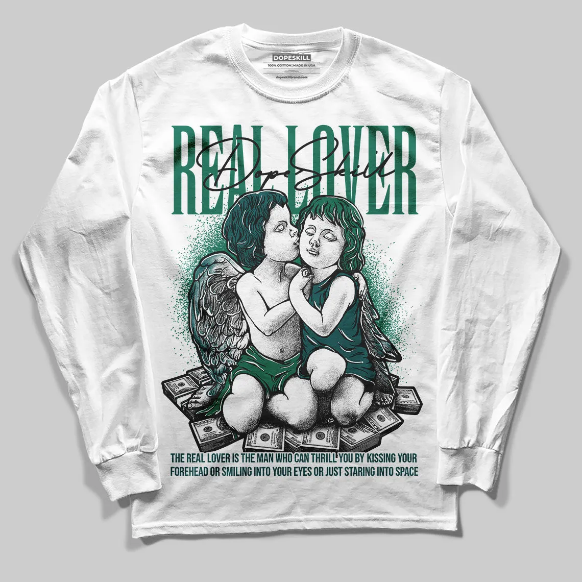 Gel 1130 White Dark Neptune DopeSkill Long Sleeve T-Shirt Real Lover Graphic sold by DopeSkill