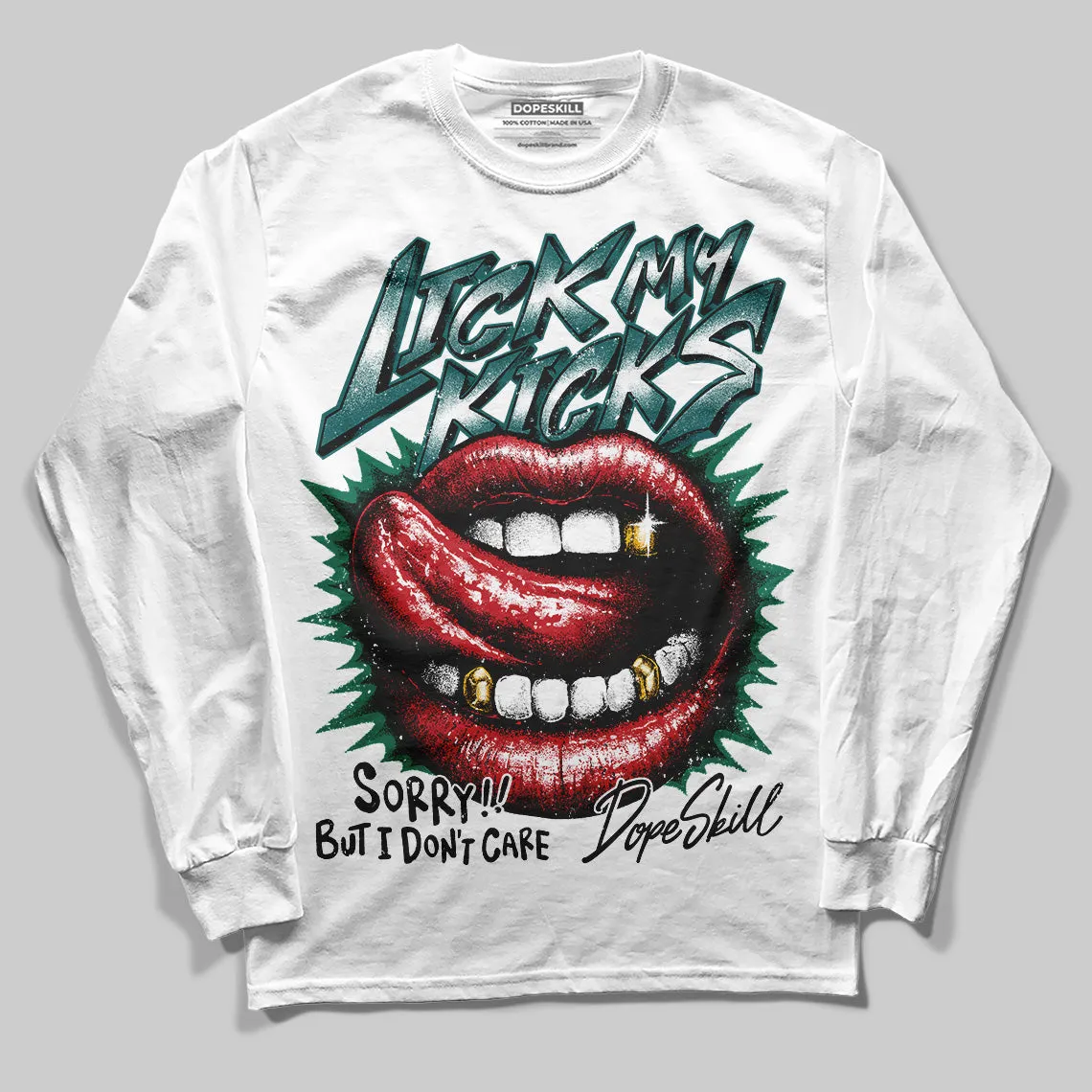 Gel 1130 White Dark Neptune DopeSkill Long Sleeve T-Shirt Lick My Kicks Graphic sold by DopeSkill