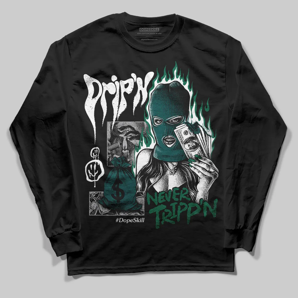 Gel 1130 White Dark Neptune DopeSkill Long Sleeve T-Shirt Drip'n Never Tripp'n Graphic sold by DopeSkill product image thumbnail 2