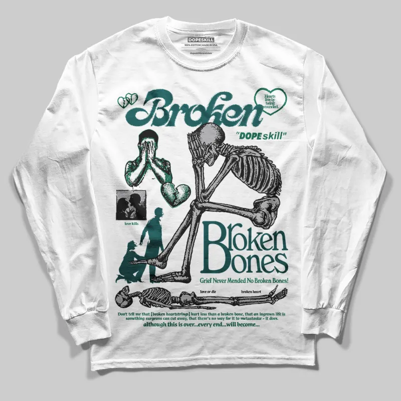 Gel 1130 White Dark Neptune DopeSkill Long Sleeve T-Shirt Broken Bones Graphic sold by DopeSkill