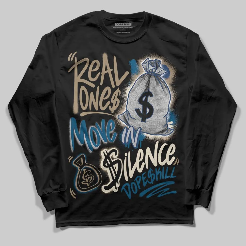 Gel Kayano 14 Cream Pure Silver DopeSkill Long Sleeve T-Shirt Real Ones Move In Silence Graphic sold by DopeSkill product image thumbnail 2